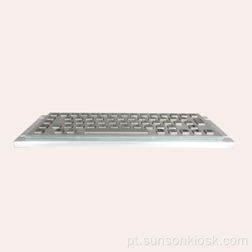 Teclado Braille Metal para quiosque de informações